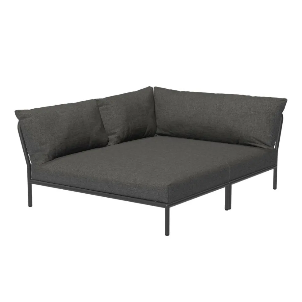 Level 2 Cozy Gartensofa links Gestell dunkelgrau