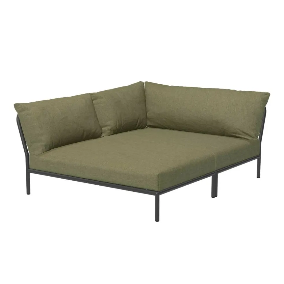 Level 2 Cozy Gartensofa links Gestell dunkelgrau