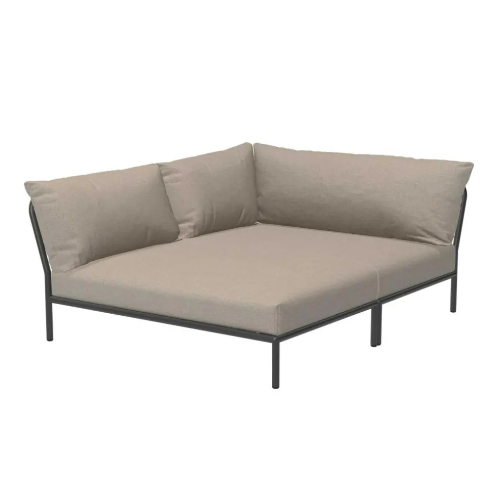 Level 2 Cozy Gartensofa links Gestell dunkelgrau