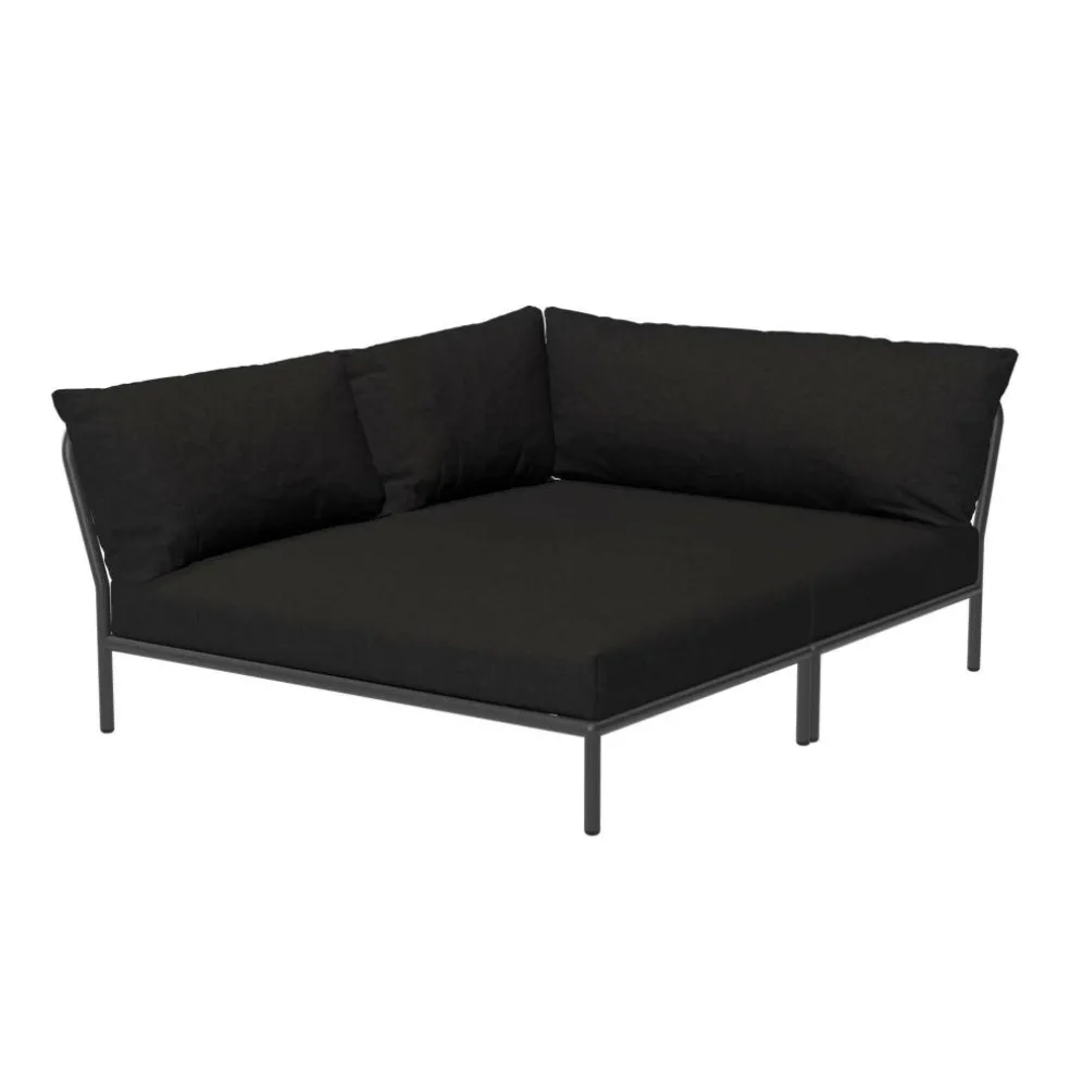 Level 2 Cozy Gartensofa links Gestell dunkelgrau