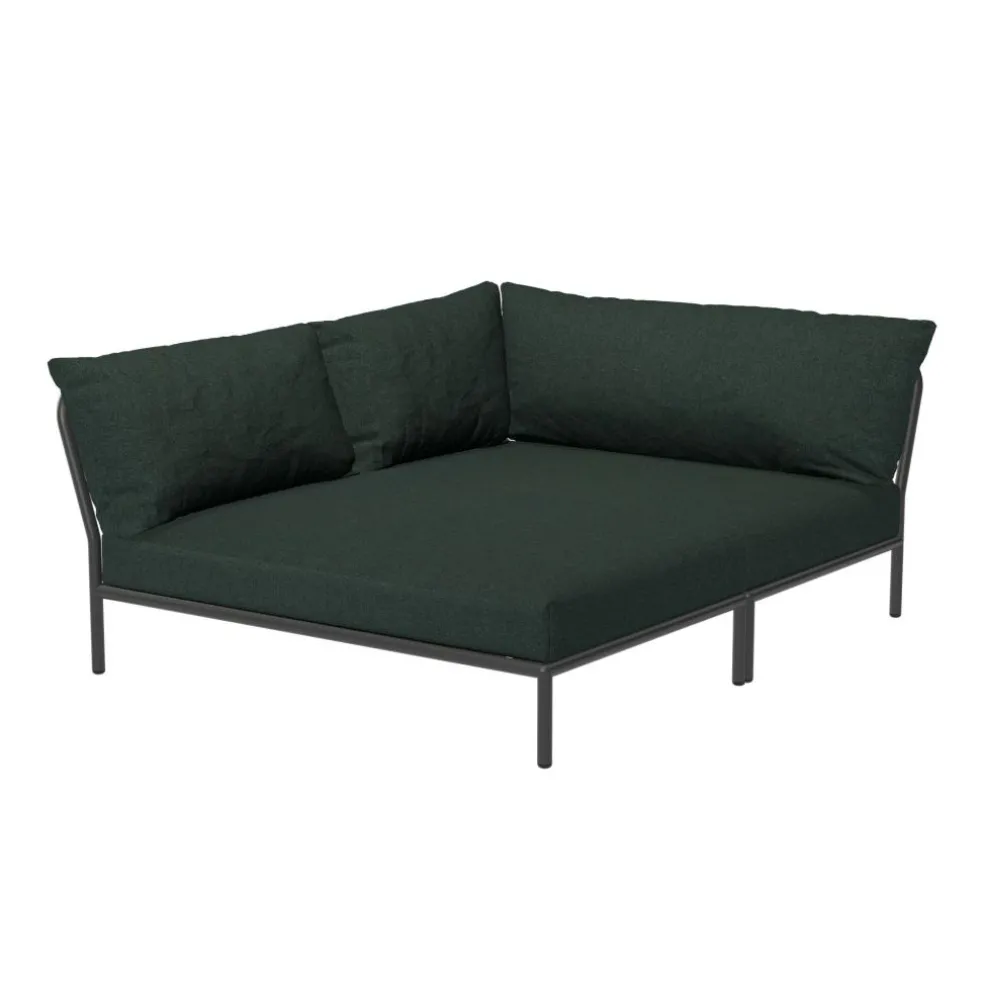 Level 2 Cozy Gartensofa links Gestell dunkelgrau