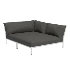 Level 2 Cozy Gartensofa rechts Gestell muted white