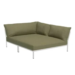 Level 2 Cozy Gartensofa rechts Gestell muted white