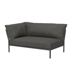 Level 2 Gartensofa links Gestell dunkelgrau