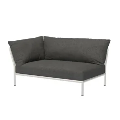 Level 2 Gartensofa links Gestell muted white