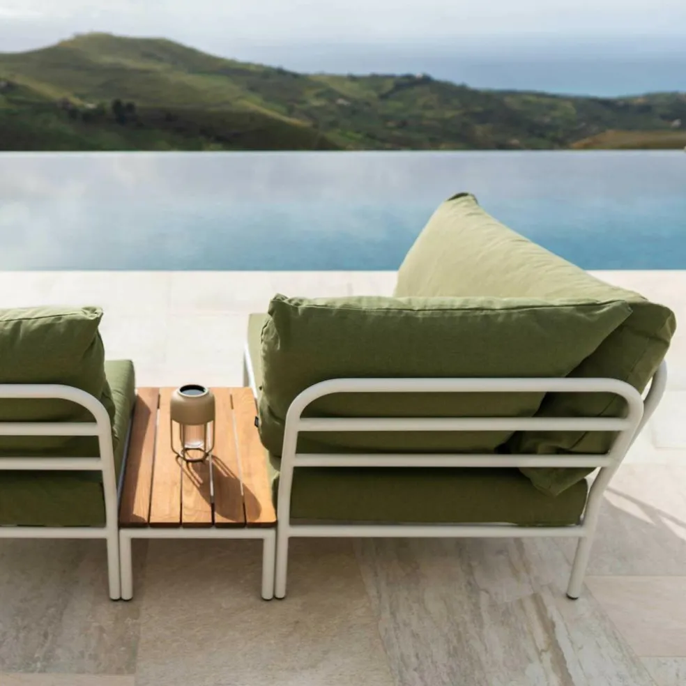 Level 2 Gartensofa links Gestell muted white