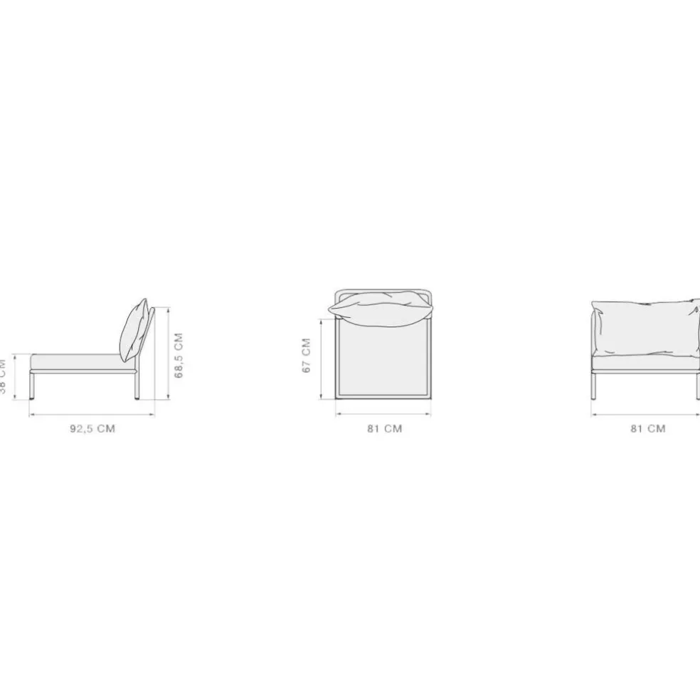 Level 2 Gartenstuhl Gestell dunkelgrau