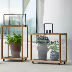 Lighthouse Laterne Teak Rechteckig