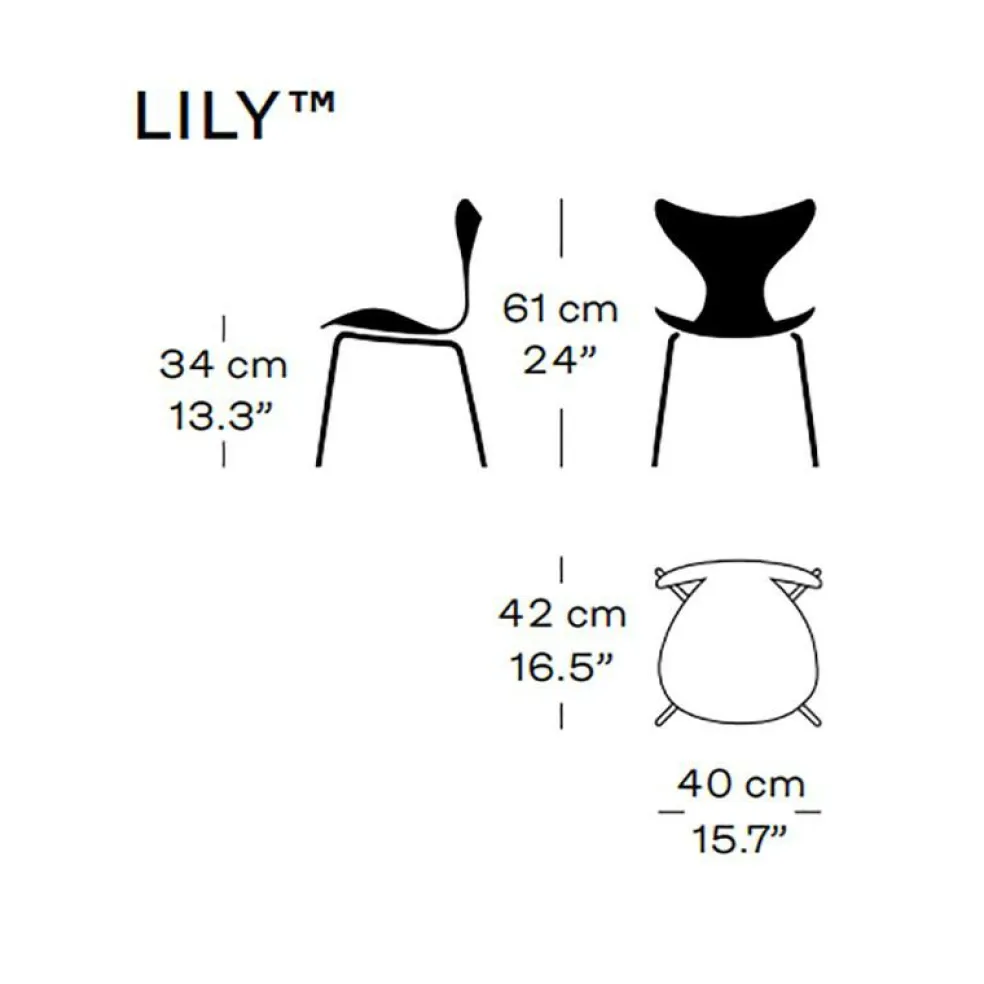 Lily™ Kinderstuhl verchromt