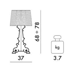 Limited Edition Bourgie Tischleuchte matt