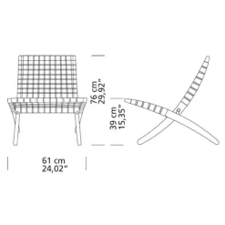 Limited Edition MG501 Cuba Chair klappbar mit Baumwollgurten