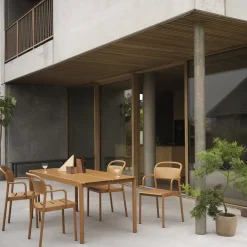 Linear Steel Gartenarmlehnstuhl