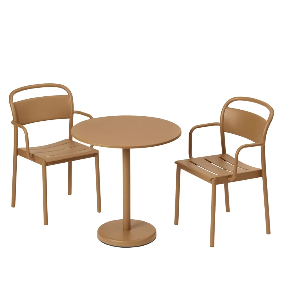 Linear Steel Gartenarmlehnstuhl