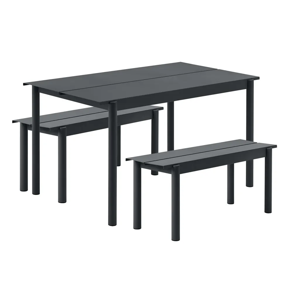 Linear Steel Gartenset L 140cm