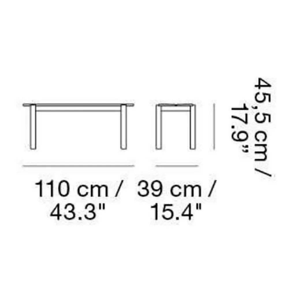 Linear Steel Gartenset L 140cm