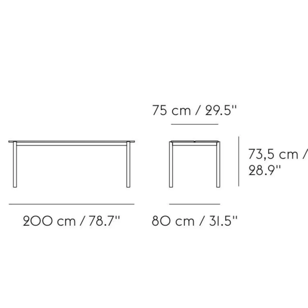 Linear Steel Gartenset L 200cm