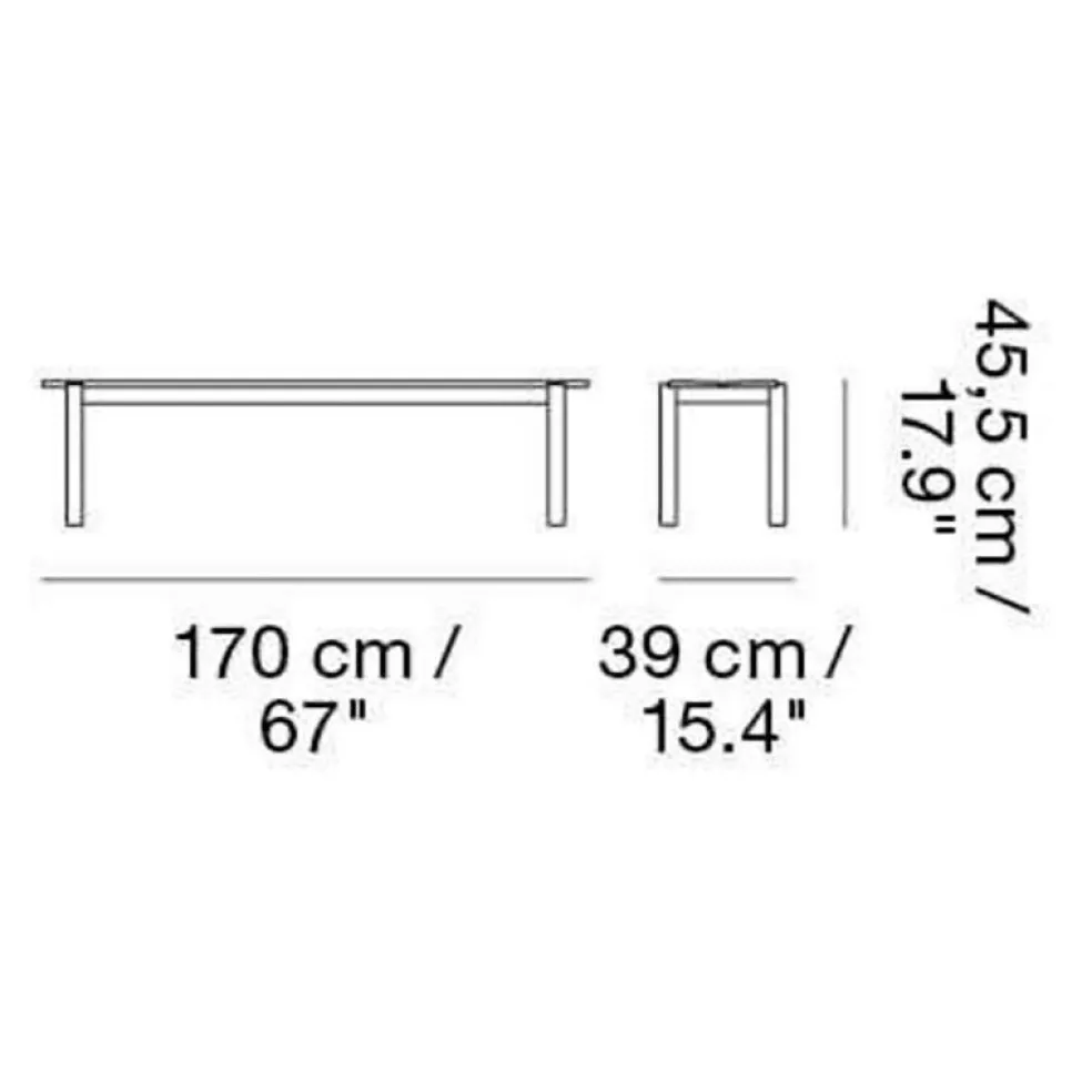 Linear Steel Gartenset L 200cm