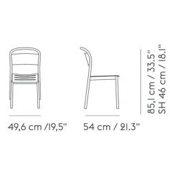 Linear Steel Gartenstuhl