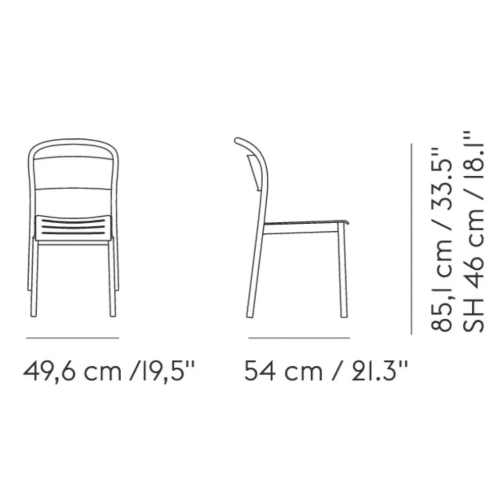 Linear Steel Gartenstuhl