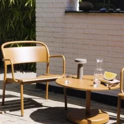 Linear Steel Gartentisch H 40cm