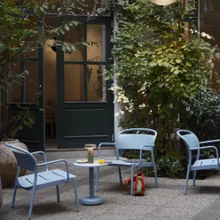 Linear Steel Gartentisch H 47cm