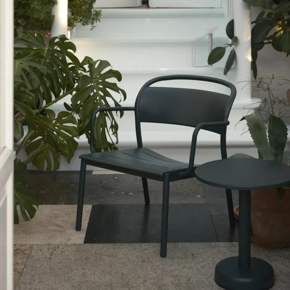 Linear Steel Lounge Gartenarmlehnstuhl
