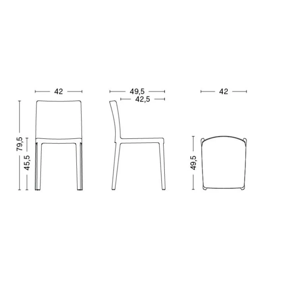 Élémentaire Stuhl 4er Set