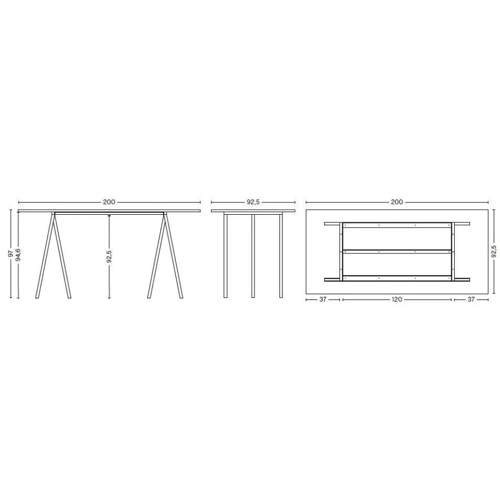 Loop Stand Tisch Laminat