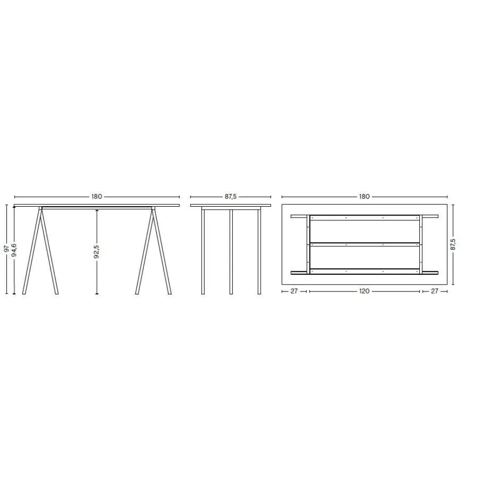 Loop Stand Tisch Laminat