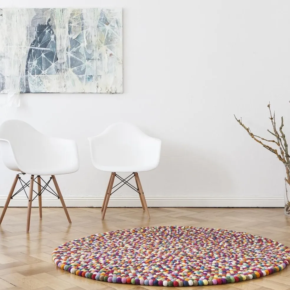 Lotte Filzkugelteppich