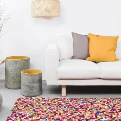 Lotte Filzkugelteppich rechteckig