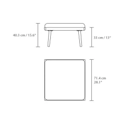 Lounge Around Shuffle Pouf Gestell Eiche