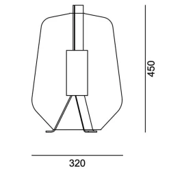 Luisa T3 LED Tischleuchte Gestell Weiß