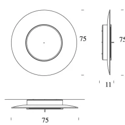 Lunaire LED Wand-/Deckenleuchte