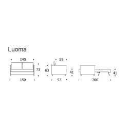 Luoma Schlafsofa 150x92cm