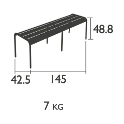 Luxembourg Gartenbank 3/4-Sitzer