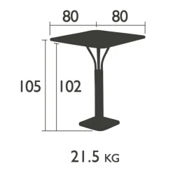Luxembourg Hoher Gartentisch/Stehtisch