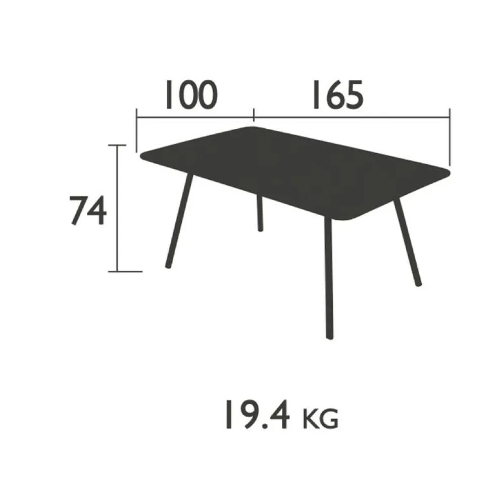 Luxembourg Tisch 165x100x74cm