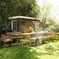 M2 Sammen Teakholz Gartentisch