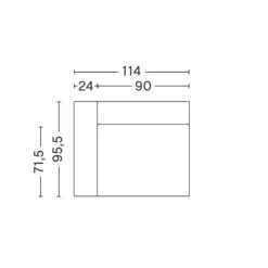 Mags Sofa-Modul Links breit 114x95,5cm