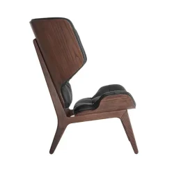 Mammoth Sessel Leder Gestell dunkel gebeizte Eiche