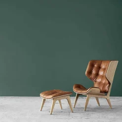 Mammoth Sessel Leder Gestell Eiche natur