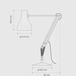 Margaret Howell Edition Type 75 Schreibtischleuchte