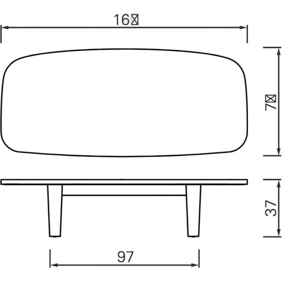 Matéria Kaffeetisch 160x70cm