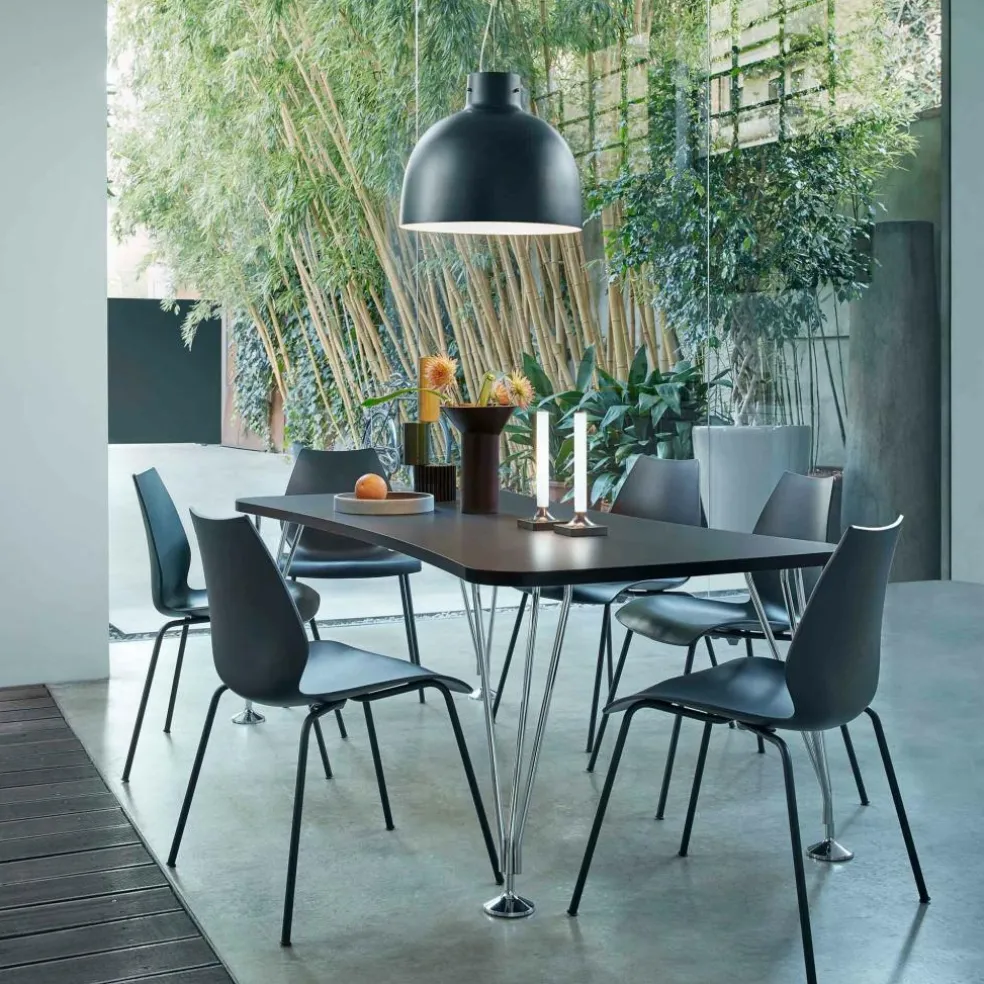 Maui Stuhl Gestell Stahlrohr schwarz lackiert