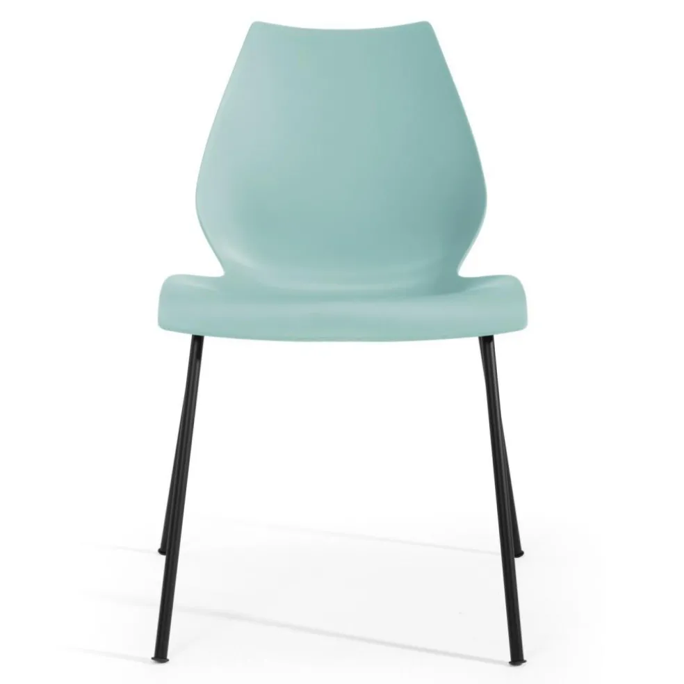 Maui Stuhl Gestell Stahlrohr schwarz lackiert