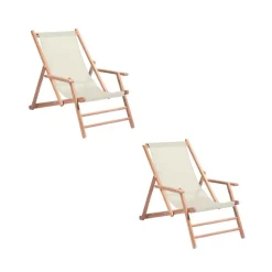 Maxx Deckchair Liegestuhl 2er Set