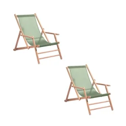 Maxx Deckchair Liegestuhl 2er Set
