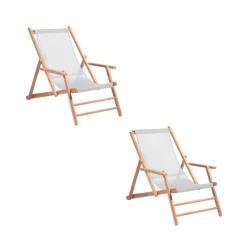 Maxx Deckchair Liegestuhl 2er Set