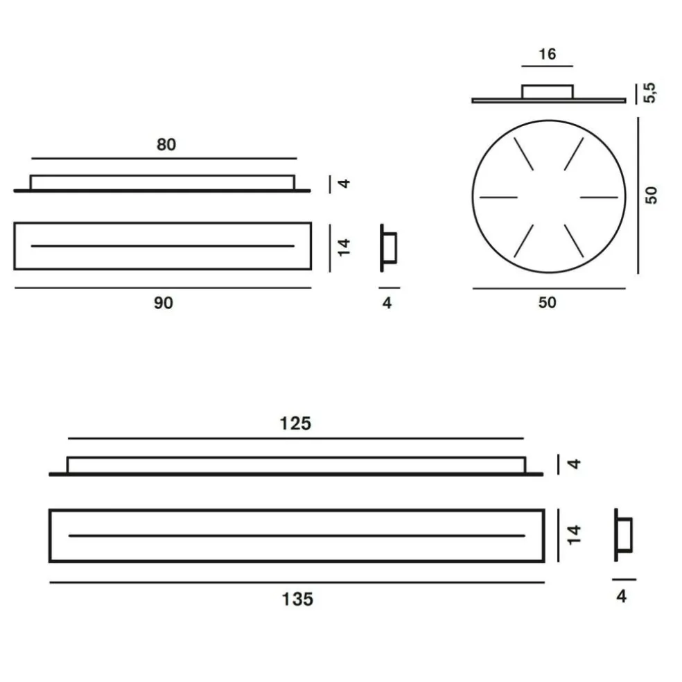 Mehrfach Baldachine für Pendelleuchten